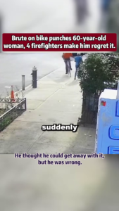 Four Firefighters Chase and Apprehend Man After Unprovoked Attack on 60-Year-Old Woman